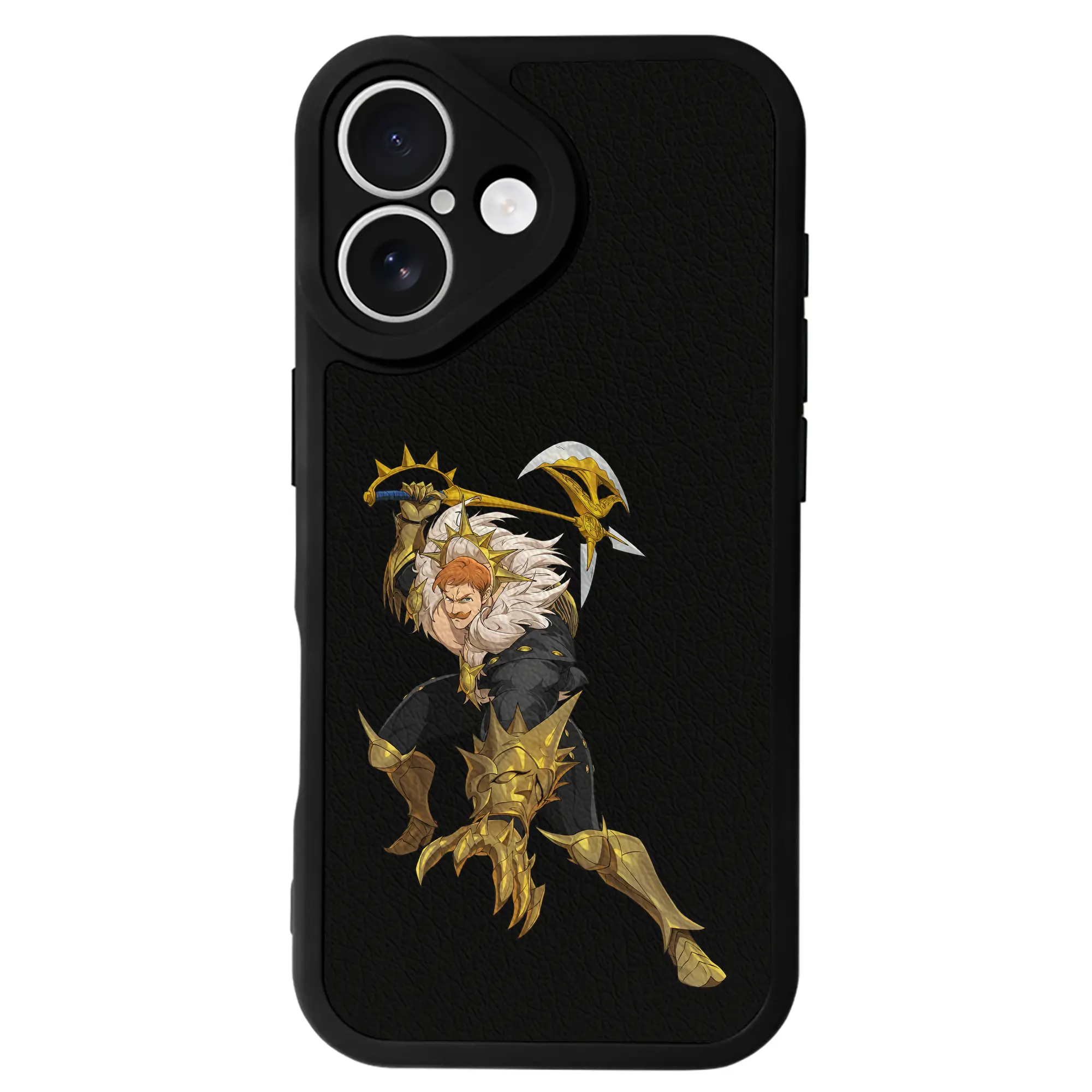 七つの大罪 グッズ エスカノール - IPhone 16シリーズ対応 ・ シリコンスマホケース ・ レザー調 ・ 高精度フィット ・ 耐衝撃 ・ ワイヤレス充電対応 ・ 精密カット